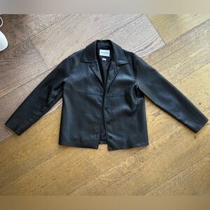Aritzia Vegan Leather Gabby Shirt Jacket Sunday Best